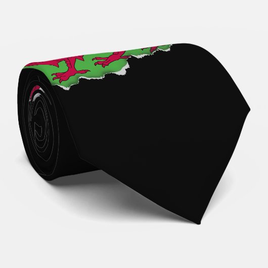Wales Flag Stropdas (Opgerold)