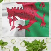 Wales Flag Theedoek (Gevouwen)