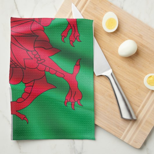 Wales Flag Theedoek (Quarter Fold)