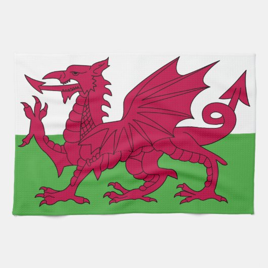 Wales Flag Theedoek (Horizontaal)