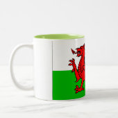 Wales Flag Tweekleurige Koffiemok (Links)