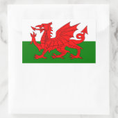 Wales Flag Verenigd Koninkrijk Groot-Brittannië St Rechthoekige Sticker (Tas)