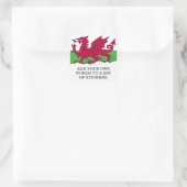 Wales Flag Vierkante Sticker (Tas)