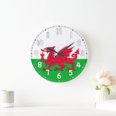 Wales Flag Wall Clock – Patriotic Welsh Home Decor Grote Klok (Huis)