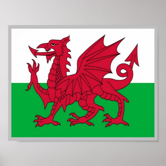 Wales - Flag Waving - Poster (Voorkant)