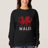 Wales Flag Welsh Dragon Baner Cymru Am Byth Welshm Trui (Voorkant)