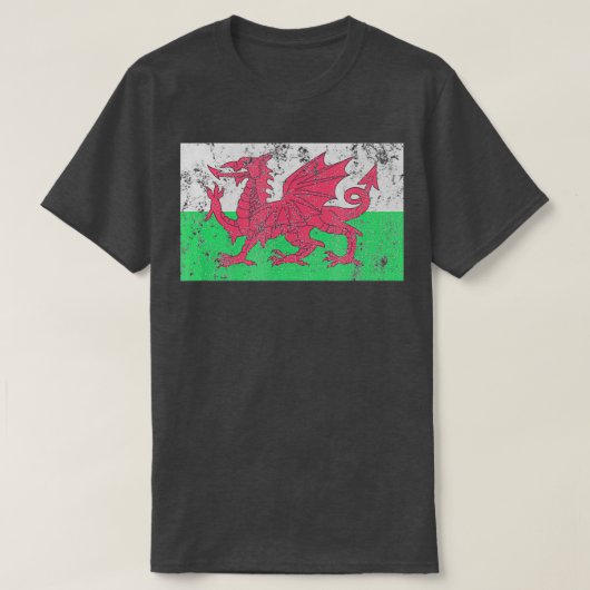 Wales Flag Welsh Dragon Baner Cymru Y Ddraig Goch T-shirt (Design voorkant)