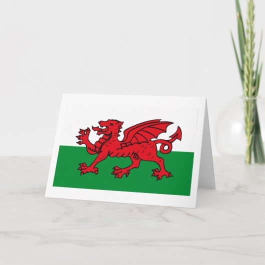 Wales Flag Wenskaart Kaart (Voorkant)