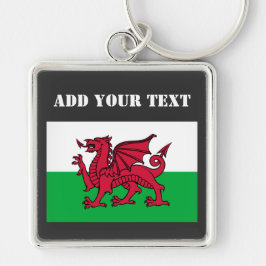 Wales Flag World Cup 2022 Football Voetbal Sleutelhanger