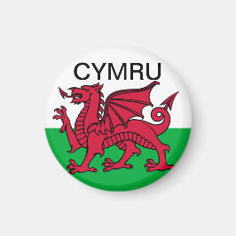 Wales Flag World Cup 2022 Rode draak Cymru Magneet