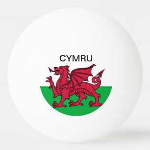 Wales Flag World Cup 2022 Rode draak Cymru Pingpongbal