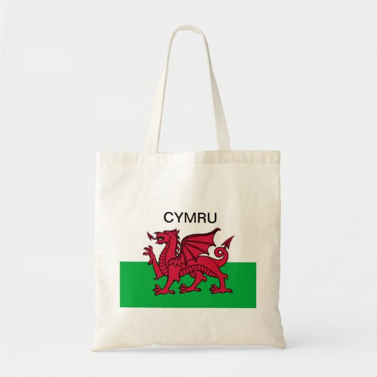 Wales Flag World Cup 2022 Rode draak Cymru Tote Bag (Voorkant)