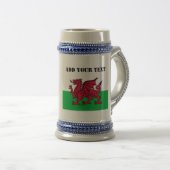 Wales Flag World Cup 2022 voetbalwedstrijd cymru r Bierpul (Voorkant rechts)