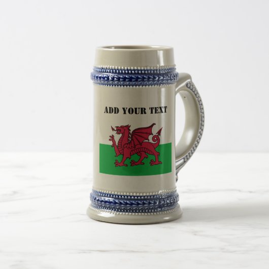 Wales Flag World Cup 2022 voetbalwedstrijd cymru r Bierpul (Voorkant rechts)