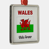 Wales Forever Metalen Ornament (Rechts)