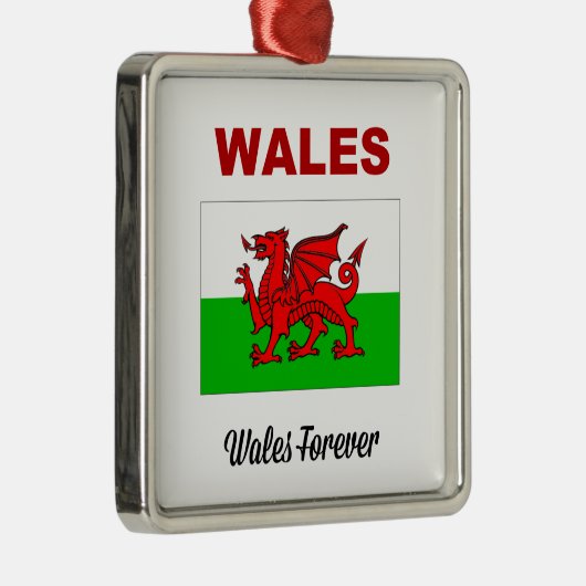 Wales Forever Metalen Ornament (Rechts)