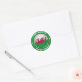 Wales Forever Ronde Sticker (Envelop)