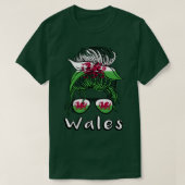 Wales Girl 2022 football World Cup Welsh flag Cymr T-shirt (Design voorkant)