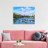 Wales, haven van Tenby Canvas Afdruk (Insitu (Woonkamer))