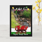 Wales, het Welse gezegde Dydd Gwyl Dewi van de Kaart (Gele Bloem)