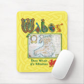 Wales Historic Map Muismat (Met muis)