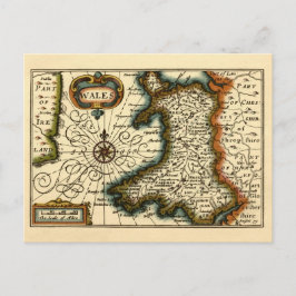 Wales - Historische Oude Antiquarische Britse Atla Briefkaart