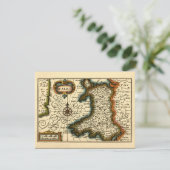 Wales - Historische Oude Antiquarische Britse Atla Kaart (Staand voorkant)