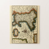 Wales - Historische Oude Antiquarische Britse Atla Legpuzzel (Verticaal)