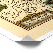 Wales - Historische Oude Antiquarische Britse Atla Poster (Hoek)