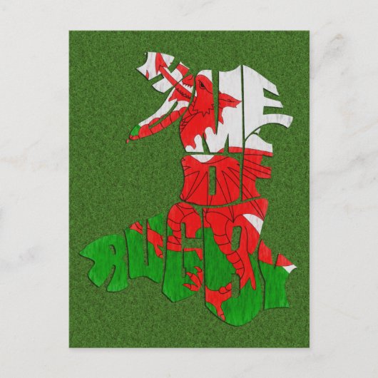 Wales Home of Rugby Briefkaart (Voorkant)