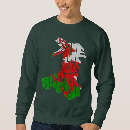 Wales Home of Rugby Map Sweatshirt (Voorkant)