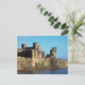 Wales - Kasteel Caerphilly, met uitzicht op de Briefkaart (Staand voorkant)