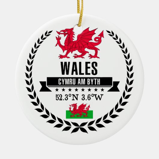 Wales Keramisch Ornament (Voorkant)
