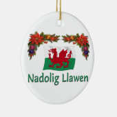 \Wales Kerstmis Keramisch Ornament (Rechts)