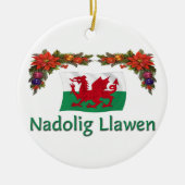 \Wales Kerstmis Keramisch Ornament (Voorkant)