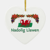 \Wales Kerstmis Keramisch Ornament (Voorkant)