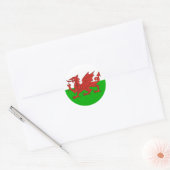 wales land dragon lt brits ronde sticker (Envelop)