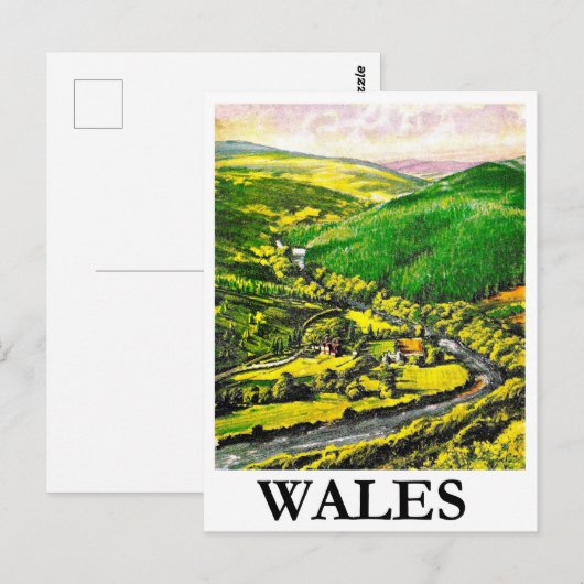 Wales, landschap, briefkaart (Voorkant / Achterkant)
