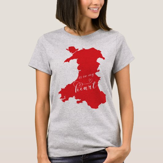Wales ligt in mijn hart t-shirt (Voorkant)