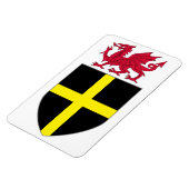 Wales Magnet - Draak over St. David Shield Magneet (Linkerzijde)