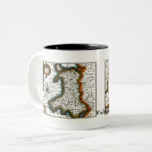 Wales Map en/of Flag Tweekleurige Koffiemok (Voorkant links)