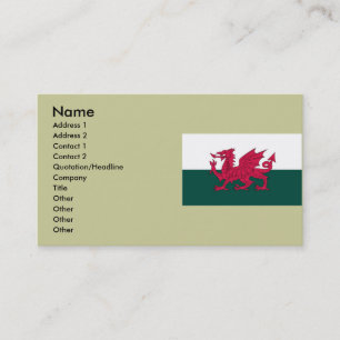 Wales Map en/of Flag Visitekaartje