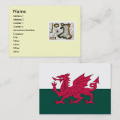 Wales Map en/of Flag Visitekaartje (Voorkant / Achterkant)