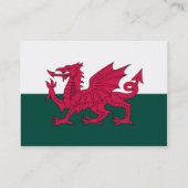 Wales Map en/of Flag Visitekaartje (Achterkant)