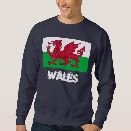 Wales met Welsh flag Trui (Voorkant)