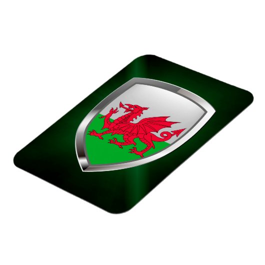 Wales Metallic Emblem Magneet (Linkerzijde)