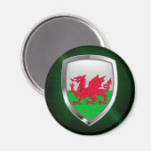 Wales Metallic Emblem Magneet (Voorkant / Achterkant)