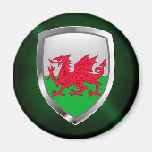 Wales Metallic Emblem Magneet (Voorkant)