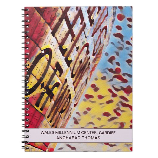 Wales Millennium Center Cardiff digitale kunst Notitieboek (Voorkant)