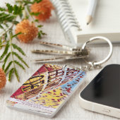 Wales Millennium Center Cardiff gepersonaliseerde  Sleutelhanger (Voorkant Rechts)